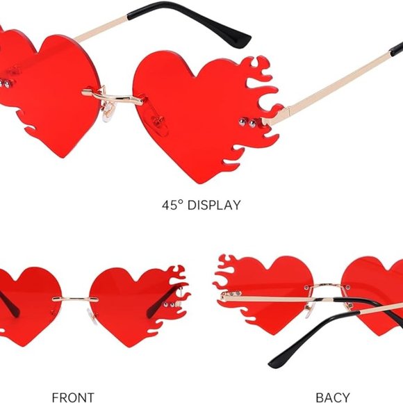 Red hearts sunglasses